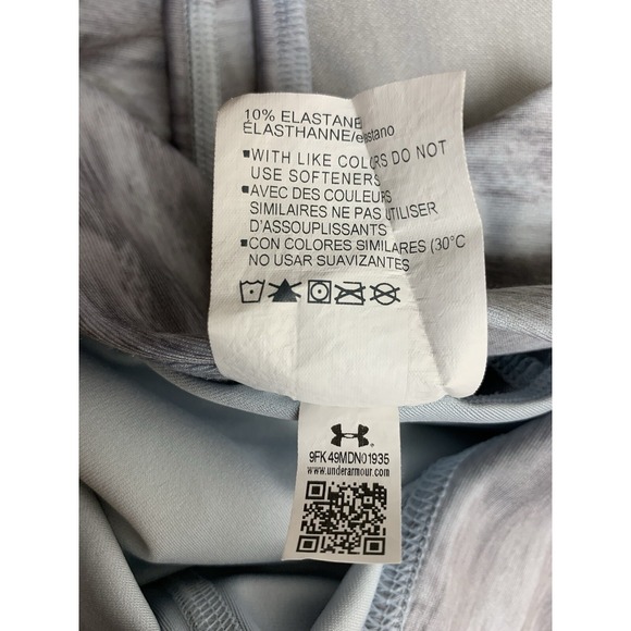 Under Armour Heatgear Capri Leggings Women XL Gray Marble Vented Gym Compression - Picture 12 of 13